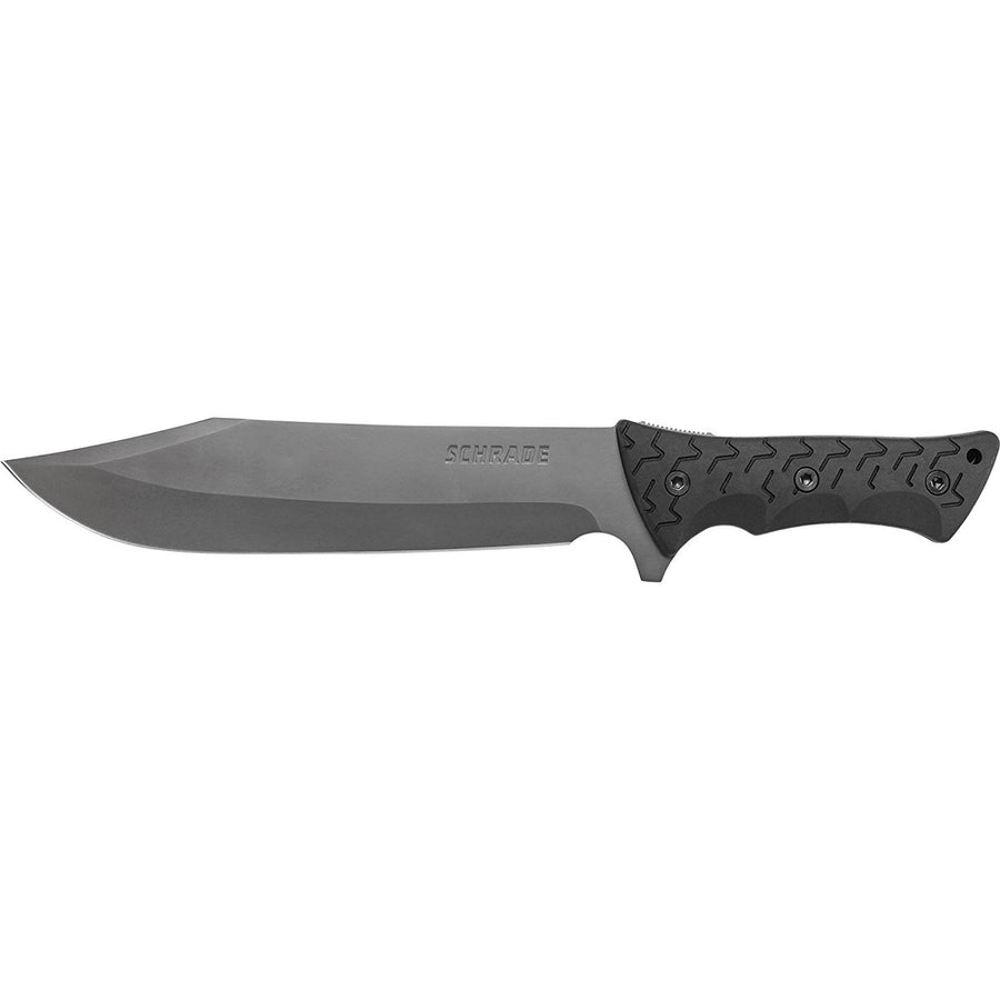 Schrade Schf45 Fixed 10.25 Gray Blade Rubber Handle