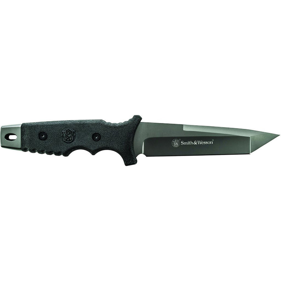S And W Sw7 Fixed 5.25 In Gray Blade Rubber Handle