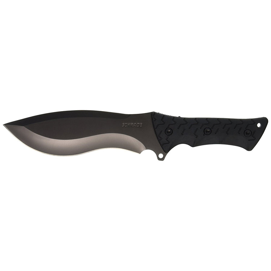Schrade Schf28 Fixed 8.0 In Gray Blade Rubber Handle