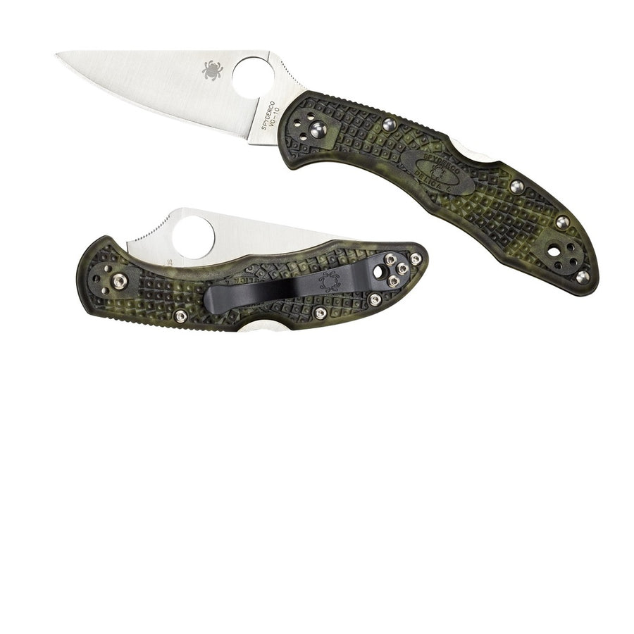 Spyderco Delica 4 Folder 2.88 In Plain Green Zome Frn
