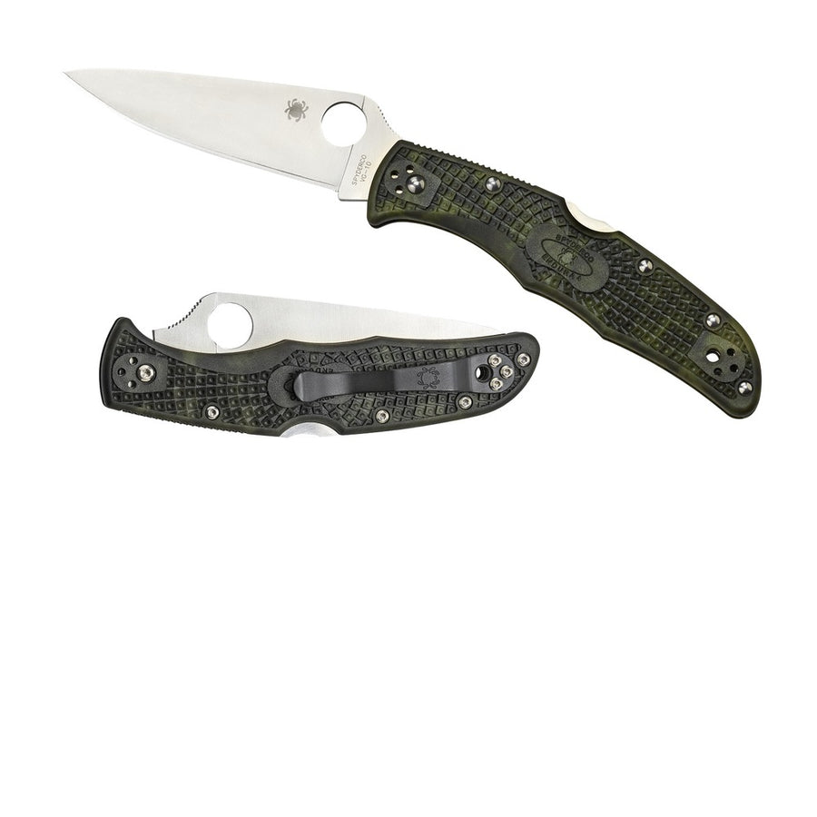 Spyderco Endura 4 Folder 3.75 In Plain Zome Green Frn Handle