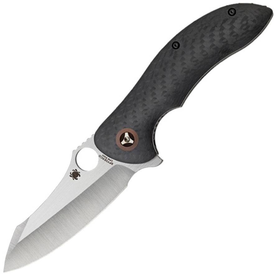 Spyderco Magnitude Folder 3.5 In Plain Carbon Fiber Handle