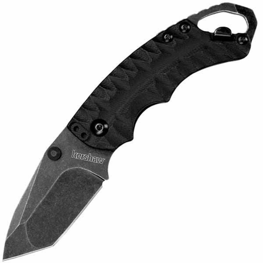 Kershaw Shuffle Ii Folder 2.375 In Blackwash Plain Black Gfn