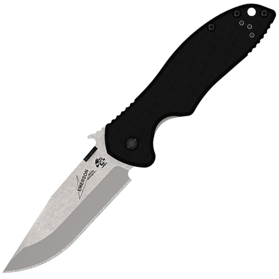 Kershaw Emerson Cqc-6k Folder 3.25 In Sw Plain Black G-10