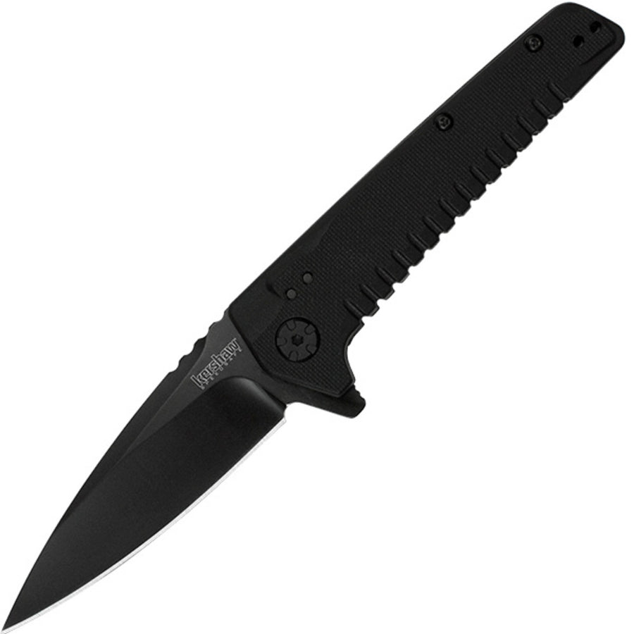 Kershaw Fatback Assisted 3.5 In Black Plain Gfn Handle