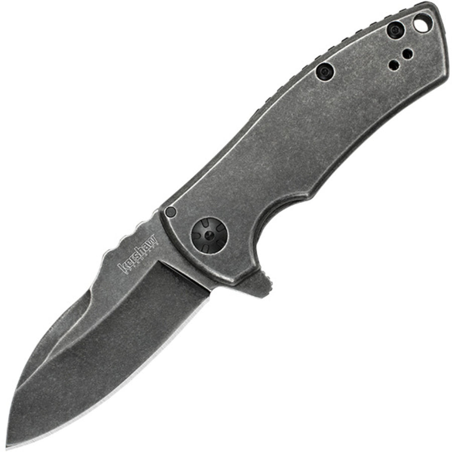 Kershaw Spline Assisted 2.9 In Blackwash Plain Black Ss Hndl