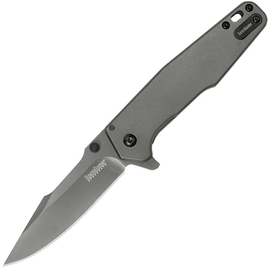 Kershaw Ferrite Assisted 3.25 In Gray Ti Plain Ss Handle