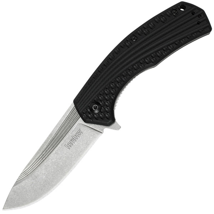 Kershaw Portal Assisted 3.37 In Stonewash Plain Gfn Handle