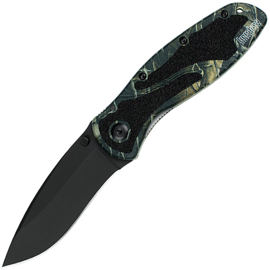 Kershaw Blur Assisted 3.38 In Black Plain Camo Aluminum