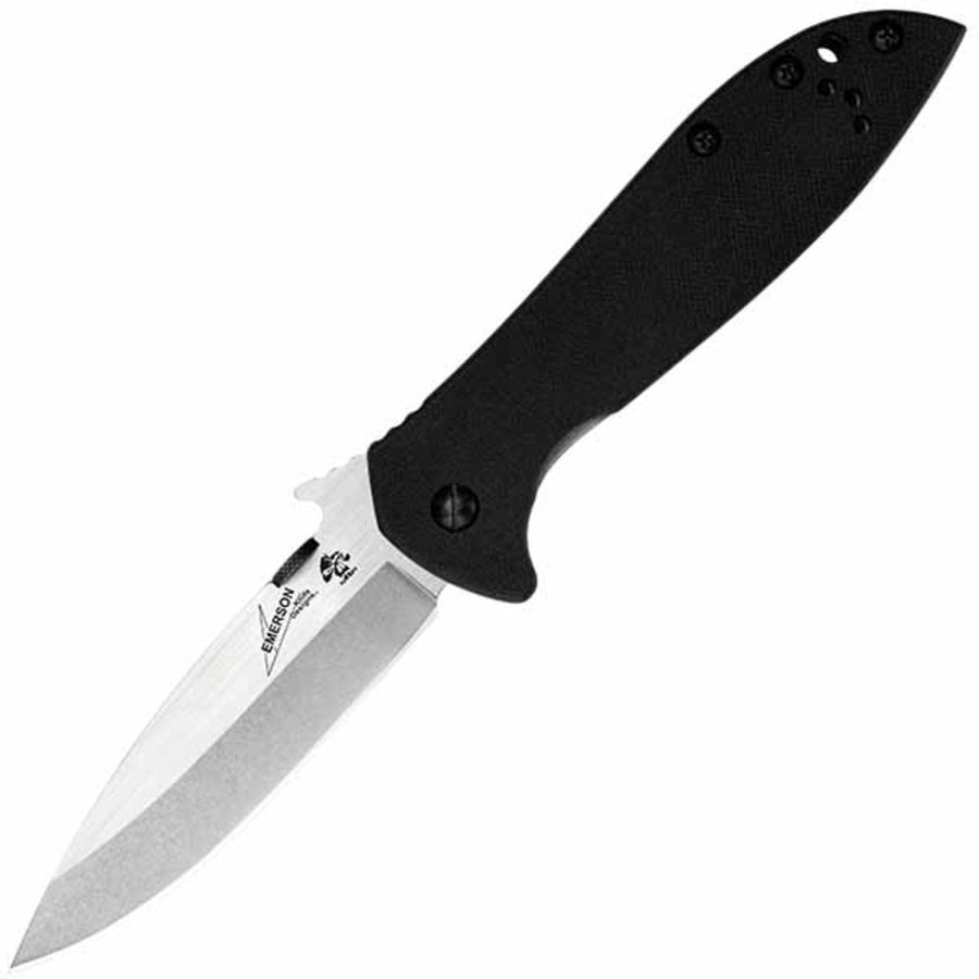 Kershaw Emerson Cqc-4kxl Folder 3.875 In Sw Plain Black Ss