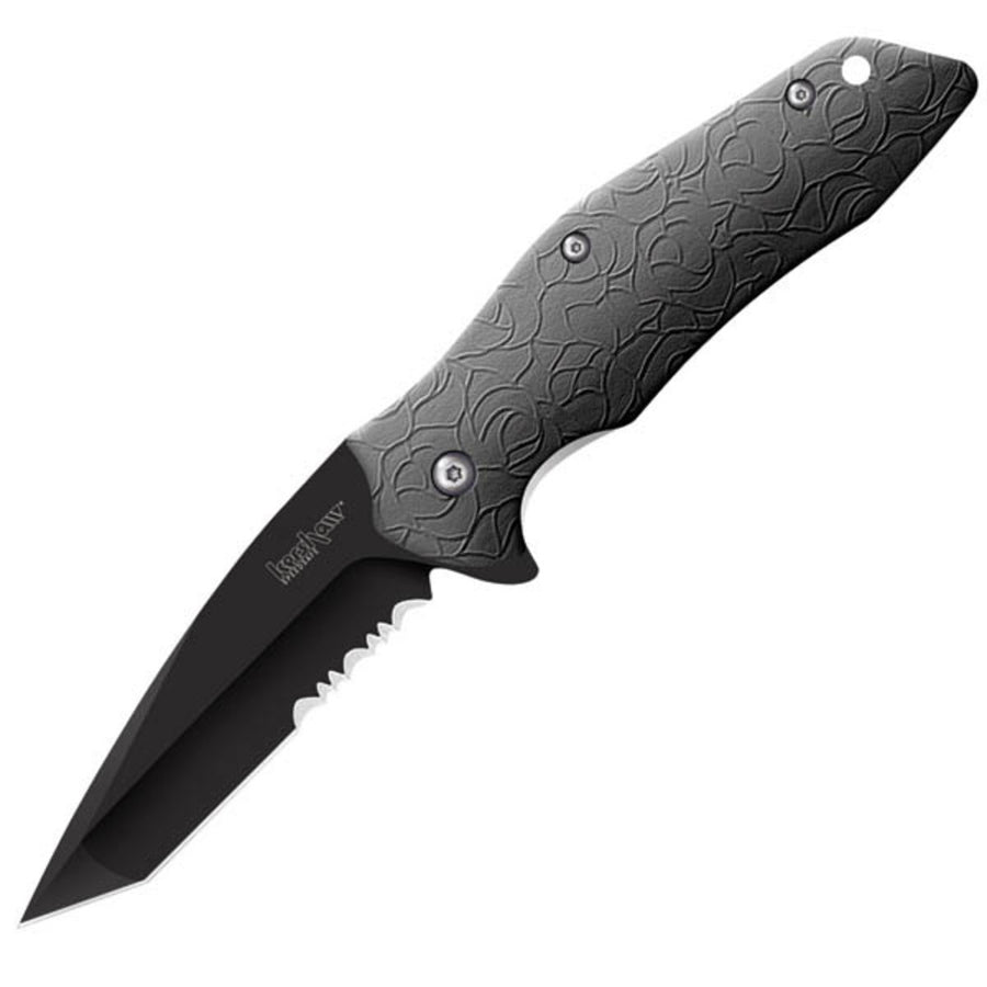 Kershaw Kuro Assisted 3.125 In Black Comboedge Gfn Handle