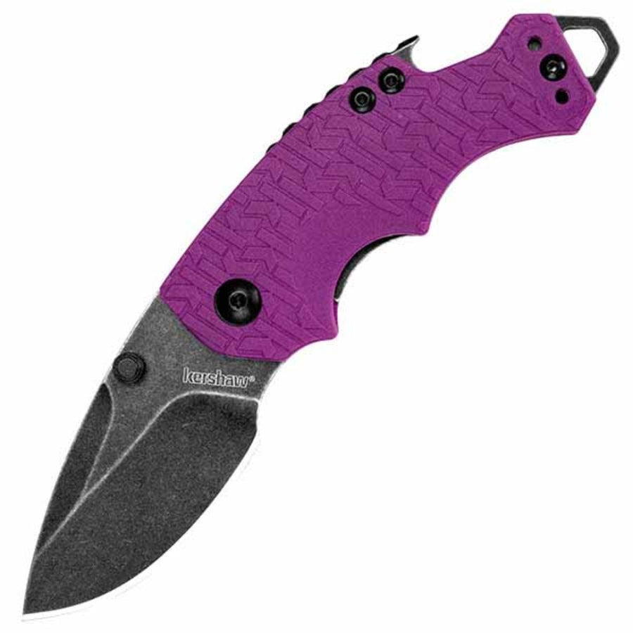 Kershaw Shuffle Folder 2.375 In Blackwash Plain Purple Gfn