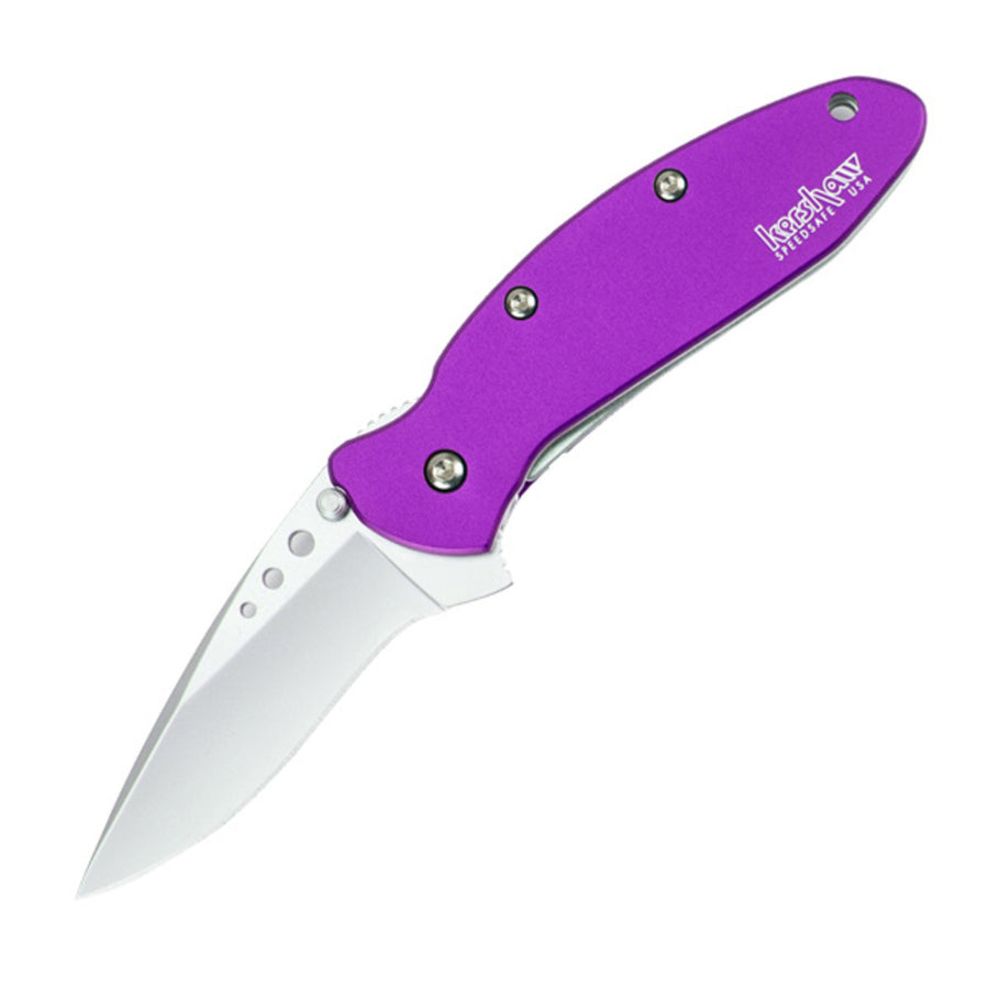 Kershaw Scallion Assisted 2.5 In Bb Plain Purple Aluminum