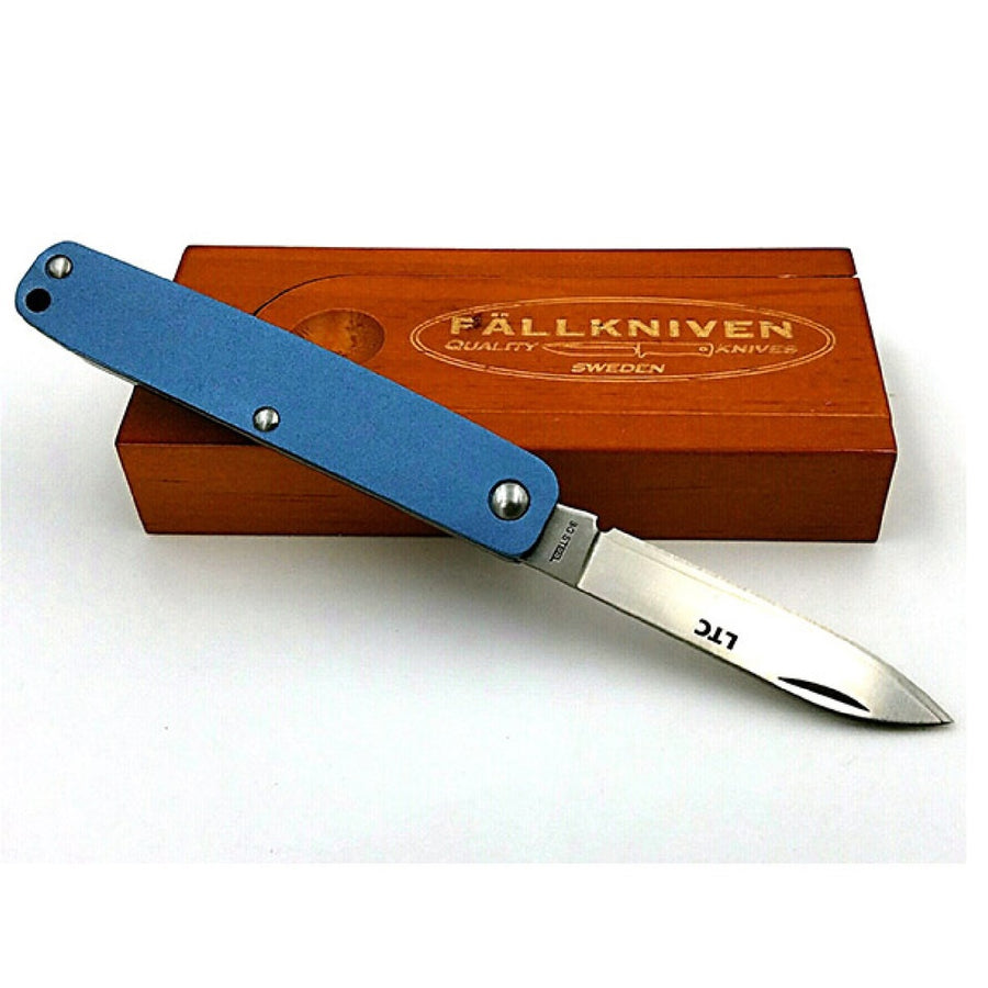 Fallkniven Ltc Folder 2.2 In Satin Blade Blue Aluminum Hndl
