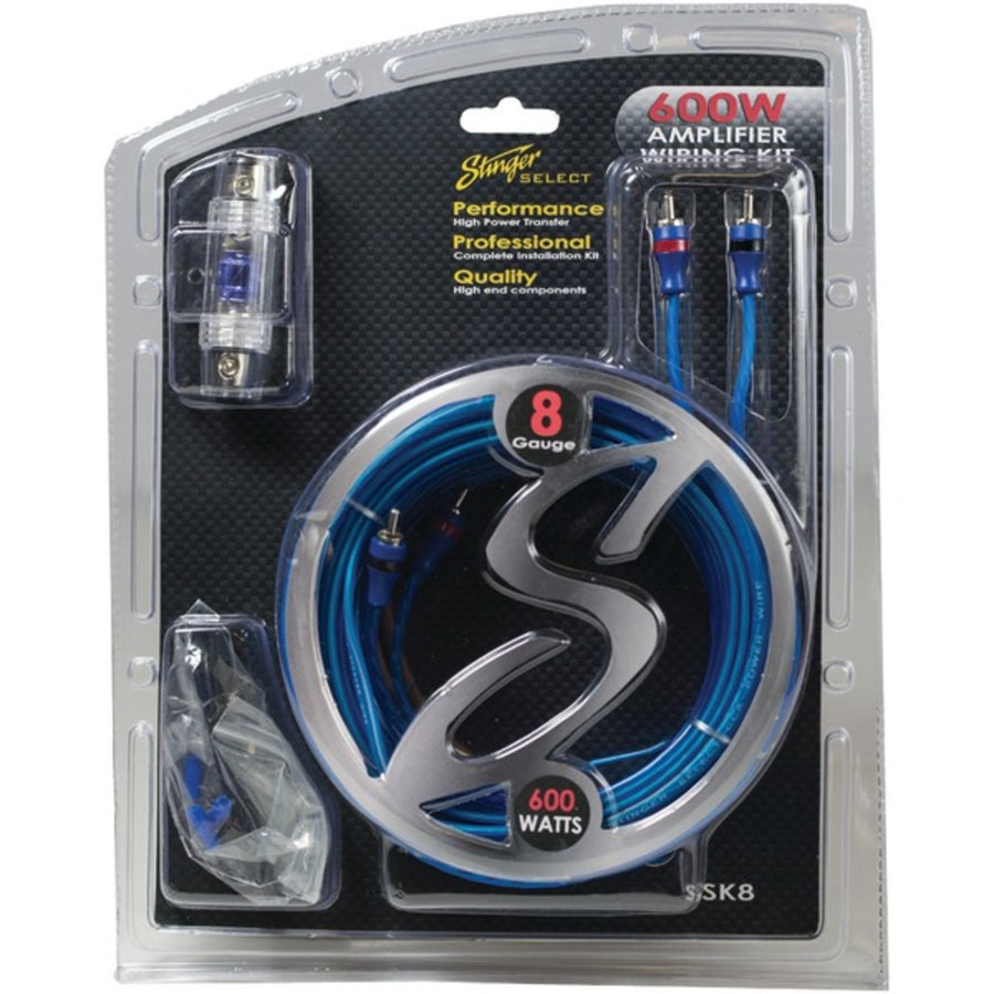 Stinger Ssk8 Select Wiring Kit With Ultra-flexible Copper-clad Aluminum Cables (8 Gauge)