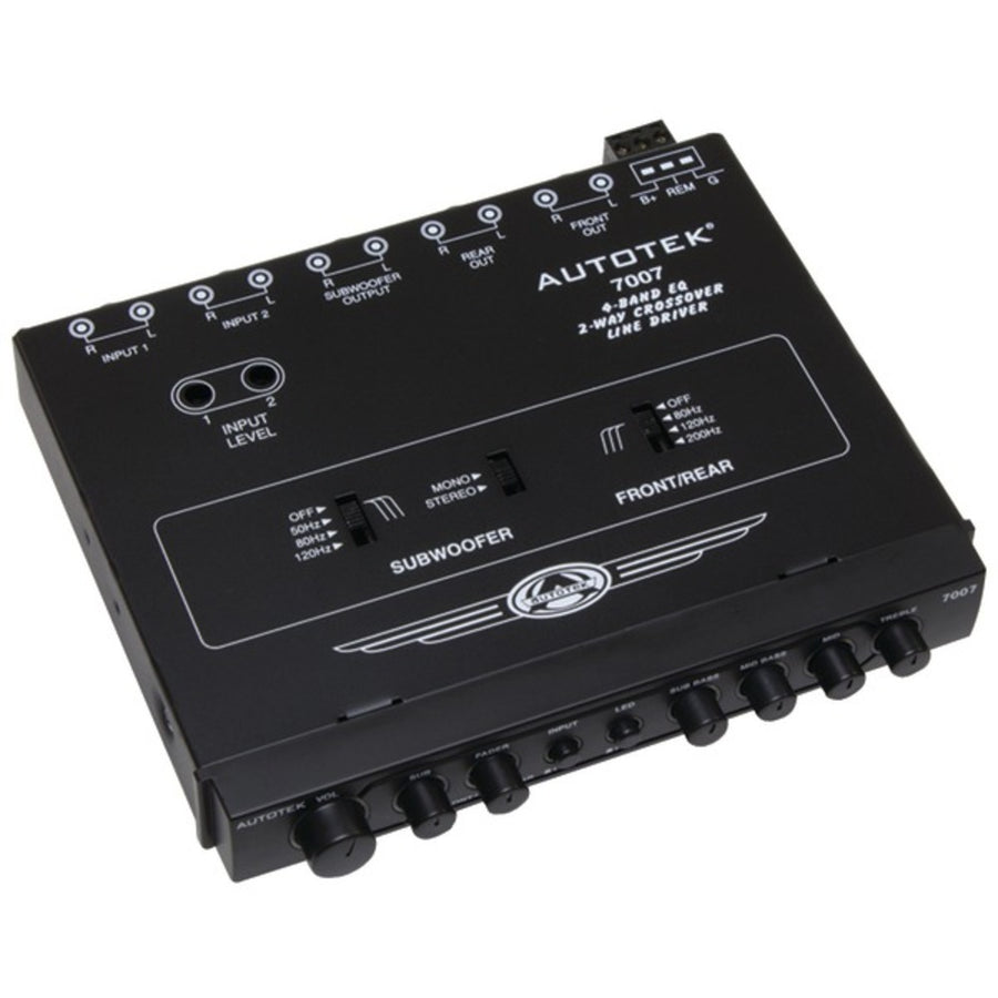 Autotek 7007 Half-din 4-band 2-way Equalizer/crossover