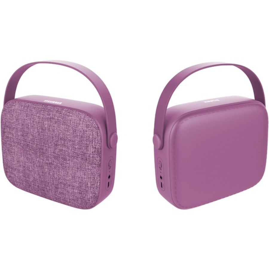 Sylvania Sp434-rasberry Portable Bluetooth Retro-design Fabric Speaker (raspberry)