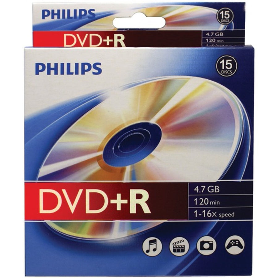 Philips Dr4s6b10b/17 4.7gb 16x Dvd+rs, 10-pk Peggable Box
