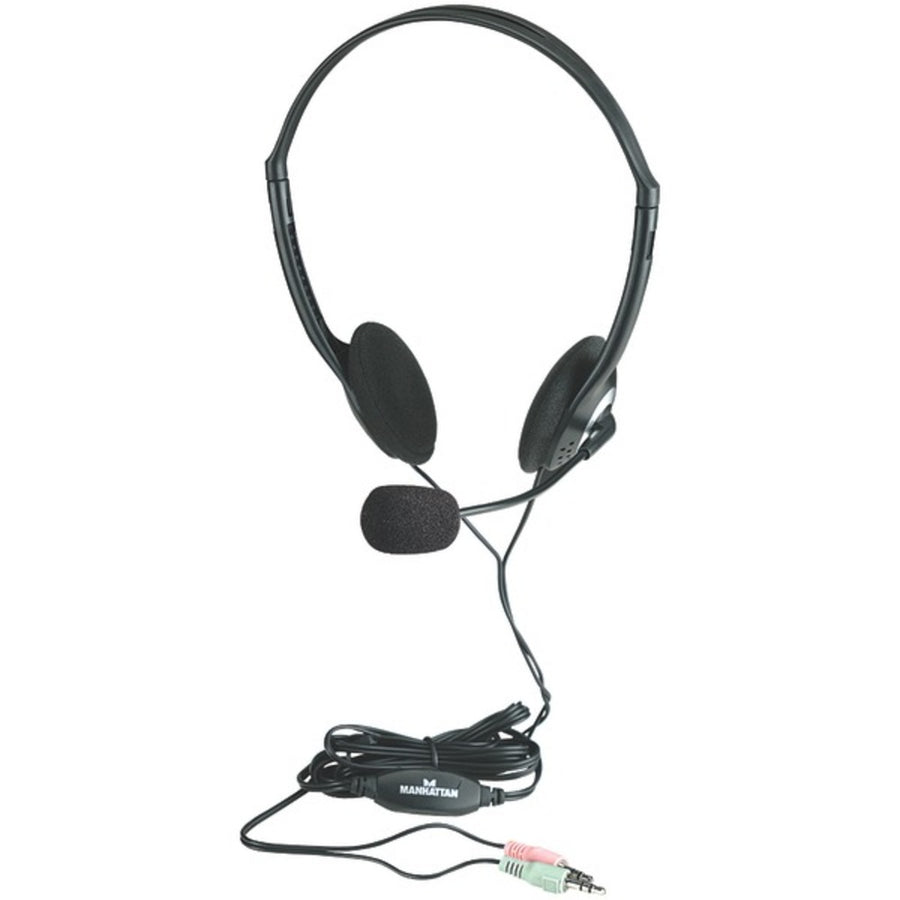 Manhattan 164429 Stereo Headset With Microphone & In-line Volume Control