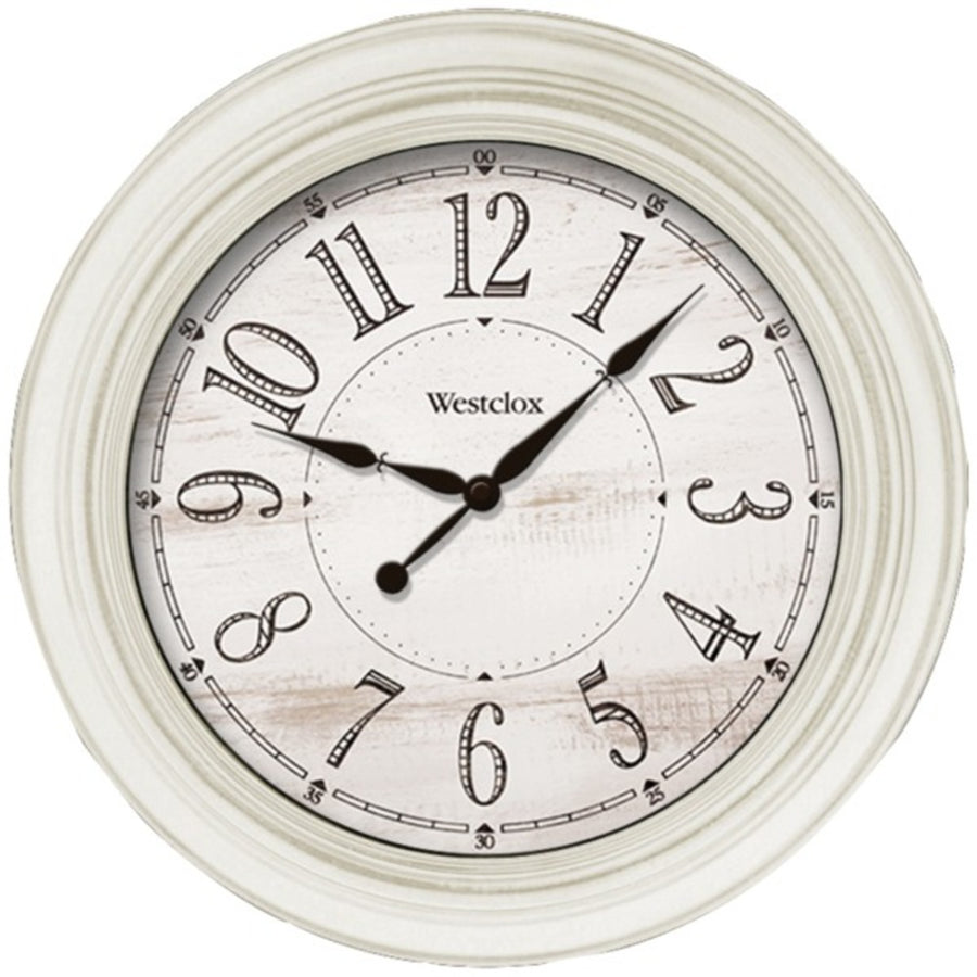 Westclox 32213aw-20 20-inch Antique White Farmhouse Wall Clock