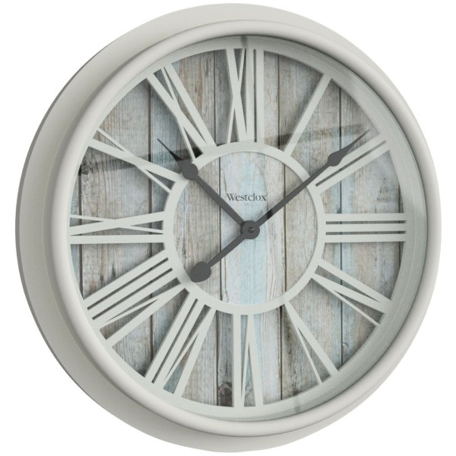 Westclox 33976 15.5-inch Antique White Clock
