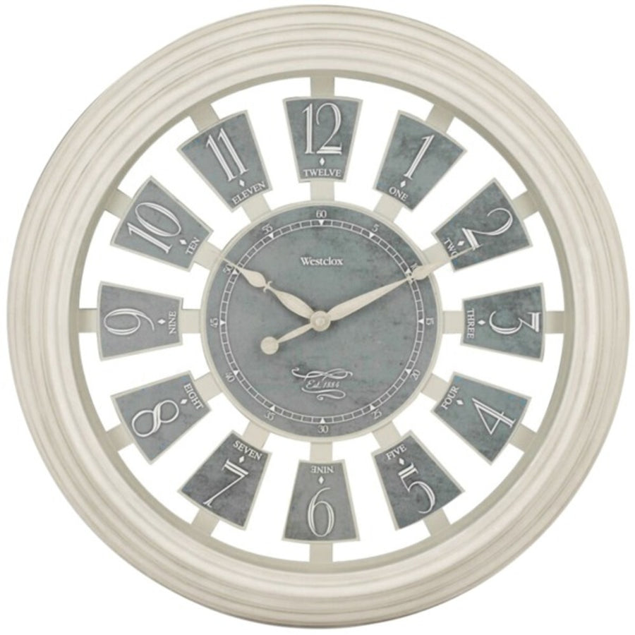 Westclox 36014aw-16 16-inch Antique White Panel Clock