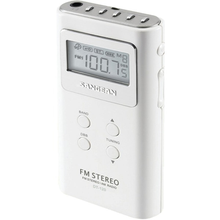Sangean Dt-120 White Pocket Am/fm Digital Radio (white)