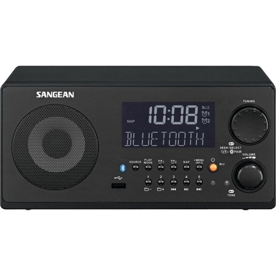 Sangean Wr22bk Fm-rbds/am/usb Bluetooth Digital Tabletop Radio With Remote