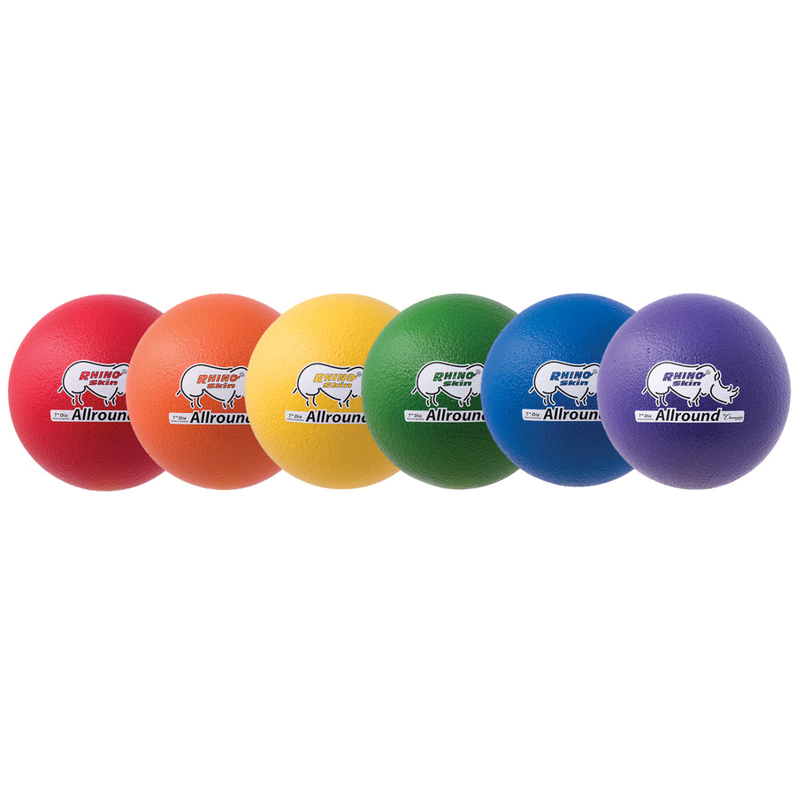 7in Asst Color Rhino Skin Ball Set Medium Bounce