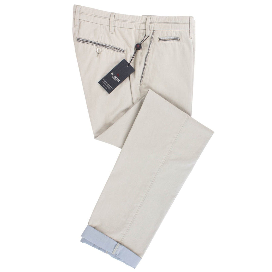 Beige Cotton Dress Pants