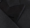 Wool Blend Satin Tuxedo Suit - Charcoal Gray