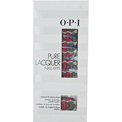 Opi Pure Lacquer Nail Apps--pink/silver Lace--16 Pre-cut Strips By Opi