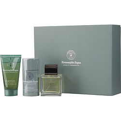 Ermenegildo Zegna Acqua Di Bergamotto By Ermenegildo Zegna Edt Spray 3.4 Oz & Hair And Body Wash 2.5 Oz & Deodorant Stick 2.1 Oz