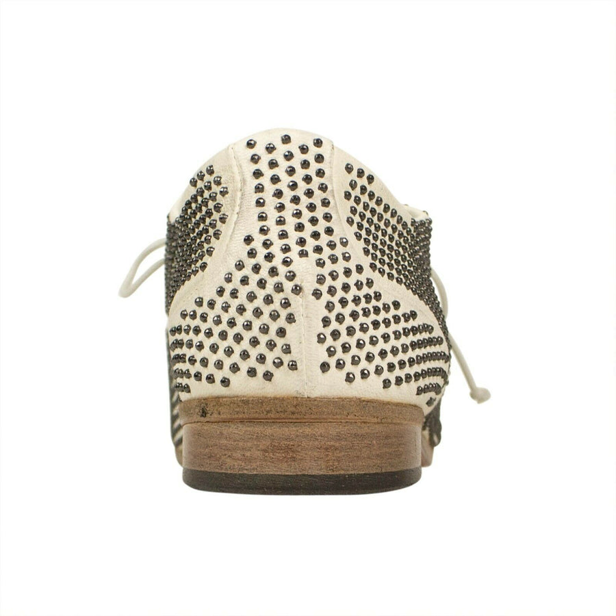 Colteldino Sheep Skin Leather Flats - White