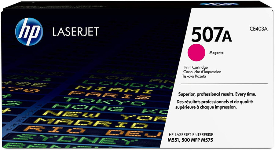 HP Genuine 507A Magenta Laser Toner Cartridge CE403A - (Used Like New)