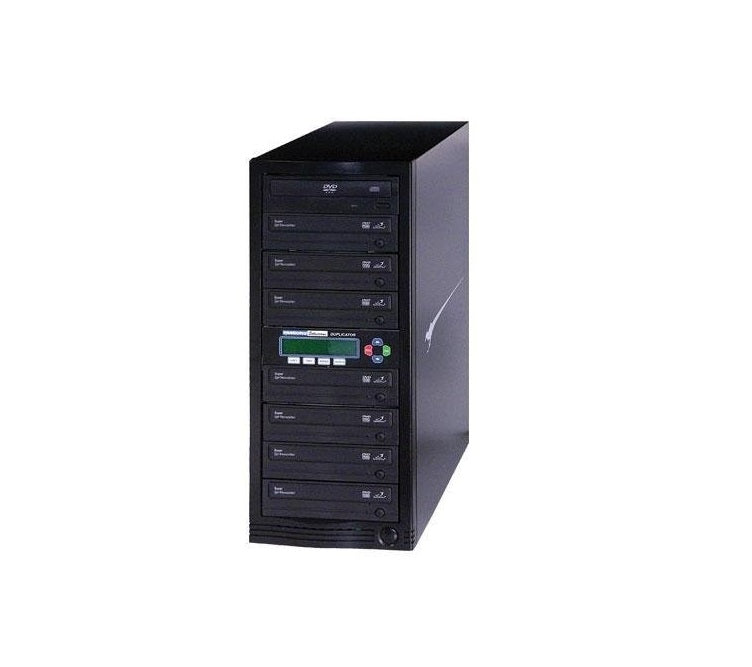Kanguru Solutions 1-to-7 24x CD/DVD Duplicator USB 2.0(Black U2-DVDDUPE-S7
