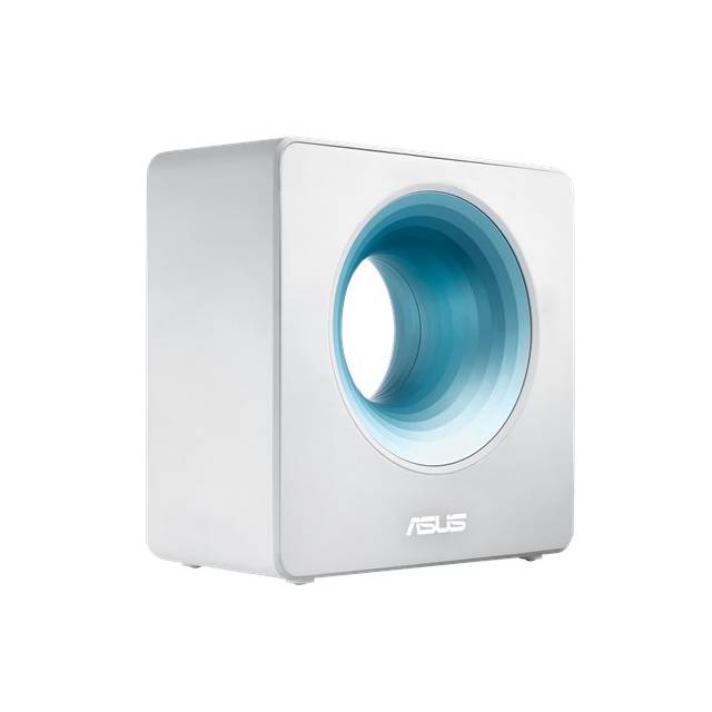 ASUS Blue Cave AC2600 Dual-Band Wireless Router for Smart Homes, featuring Intel WiFi Technology and AiProtection network security powered by Trend M