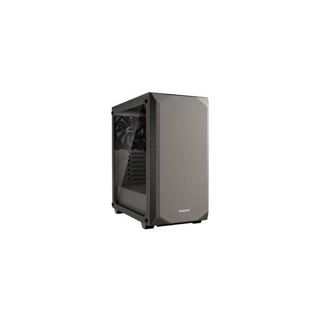 be quiet! BGW36 Pure Base 500 Window GRAY, ATX, midi tower computer case, tempered glass window, two preinstalled fans