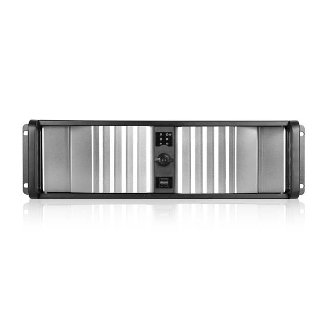 iStarUSA D Storm D-300SEA-SL No Power Supply 3U Compact Stylish Rackmount Server Chassis w/ SEA Bezel (Silver/Black)