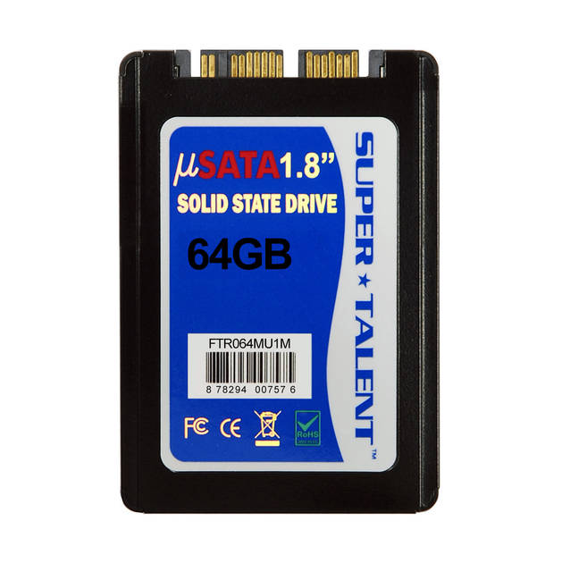 Super Talent DuraDrive KX4 64GB 1.8 inch uSATA3 Solid State Drive (MLC)