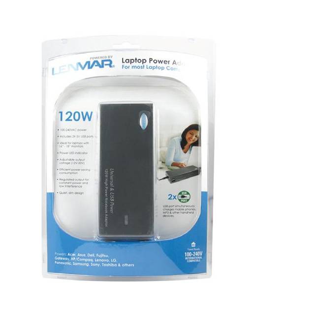 Lenmar LAC120 120W Universal Notebook Adapter (Charcoal)