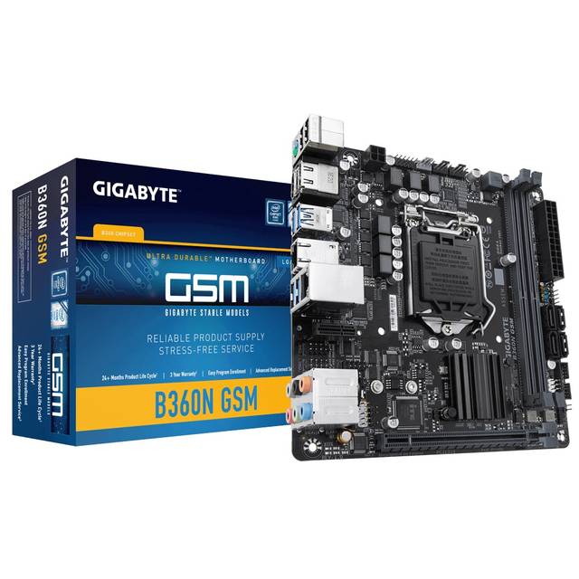 GIGABYTE B360N GSM LGA1151/ Intel B360/ DDR4/ SATA3&USB3.1/ M.2/ WiFi/ A&2GbE/ Mini-ITX Motherboard