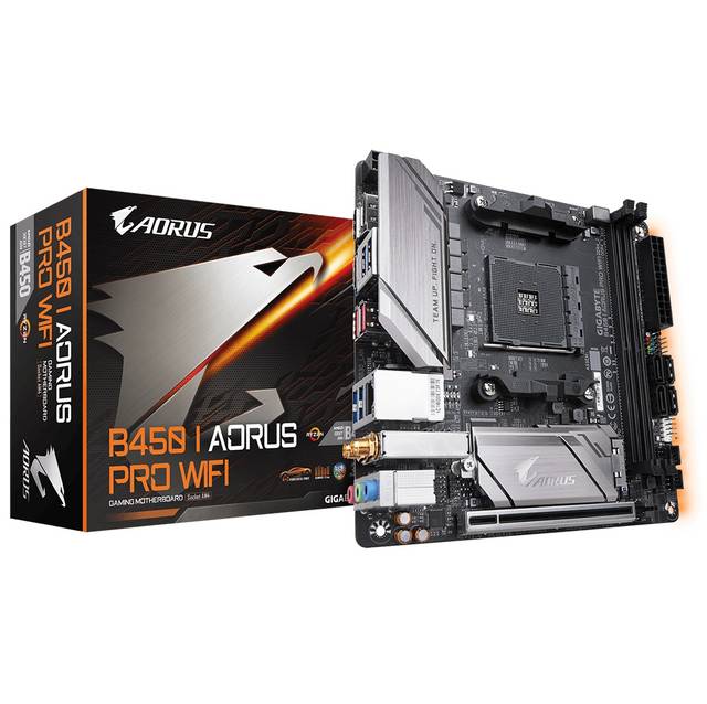 GIGABYTE B450 I AORUS PRO WIFI Socket AM4/ AMD B450/ DDR4/ SATA3&USB3.1/ M.2/ WiFi/ A&GbE/ Mini-ITX Motherboard