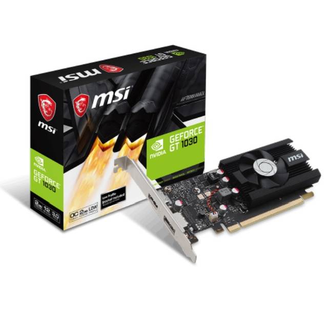 MSI NVIDIA GeForce GT 1030 2G LP OC 2GB GDDR5 HDMI/DisplayPort Low Profile PCI-Express Video Card