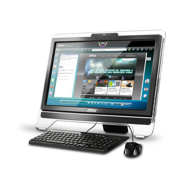 MSI Wind Top AE2050-008US 20 inch All-in-one Multi-Touch Screen AMD Dual-core E-350 1.6GHz/ 4GB DDR3/ 1TB HDD/ DVD±RW/ W7HP Desktop PC (Black)