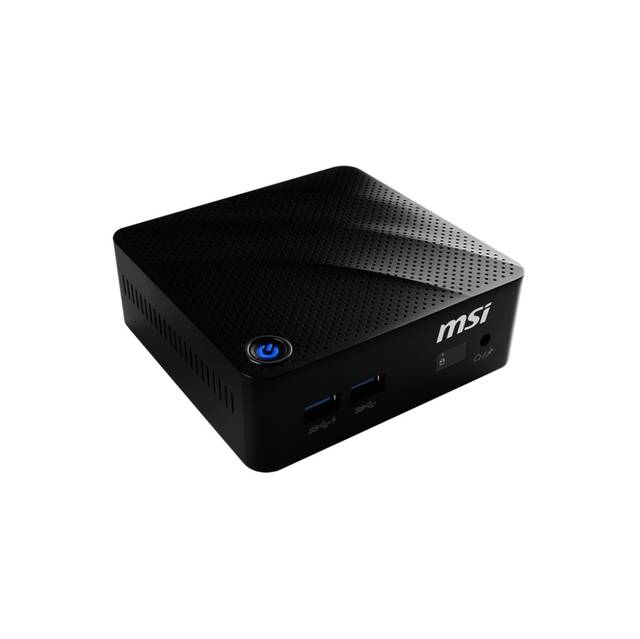 MSI CubiN-8GL-010US Intel Pentium N5000 1.1GHz/ 4GB DDR4/ 500GB HDD + 32GB SSD/ Windows 10 Pro Desktop PC (Black)