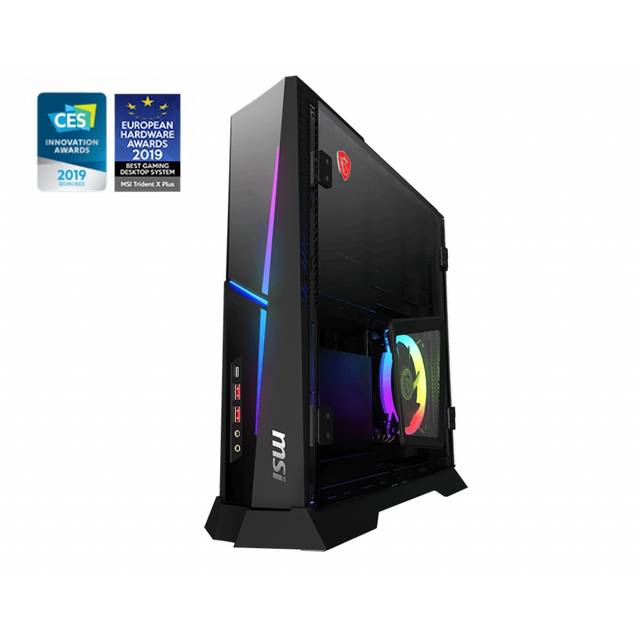 MSI Trident X Plus 9SF-466US Intel Core i7-9700KF 3.6-4.9GHz/ 16GB DDR4/ 2TB HDD + 1TB SSD/ RTX 2080 Ti 11GB GDDR6/ Windows 10 Home Desktop PC (Black