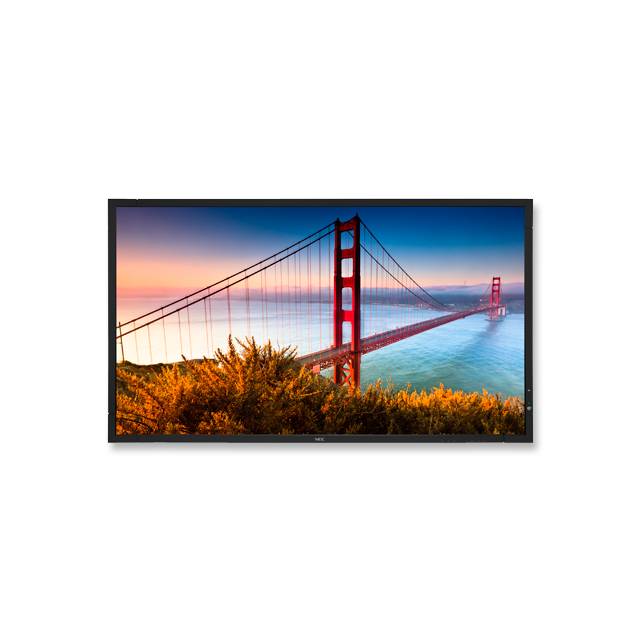 NEC X552S 55 inch Large Screen 3,000:1 8ms Composite/VGA/DVI/HDMI/DisplayPort/RJ45 LED LCD Monitor, w/ Speakers (Black)