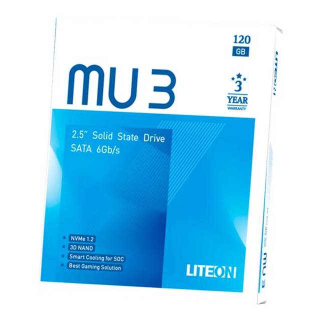 Lite-on MU 3 Series 120GB 2.5 inch SATA3 Solid State Drive (3D TLC)