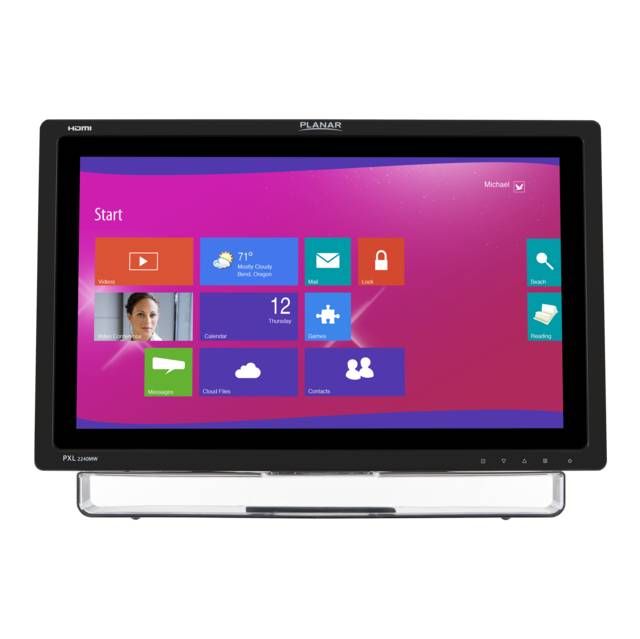 Planar PXL2240MW 22 inch 1,000:1 5ms VGA/DVI/HDMI/USB Touchscreen LED LCD Monitor, w/ Speakers (Black)